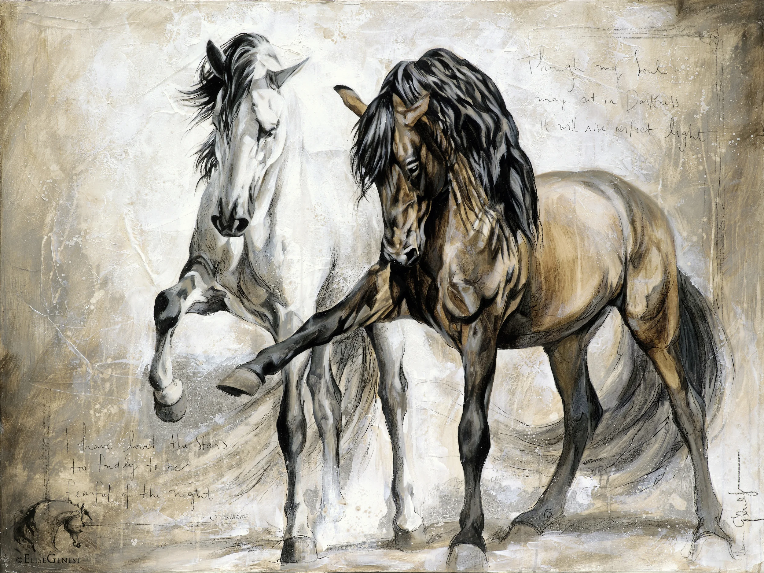 Art Horse Painting Elise Genest